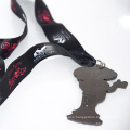 Design your own sport marathon running finisher Zinc alloy medal with lanyard